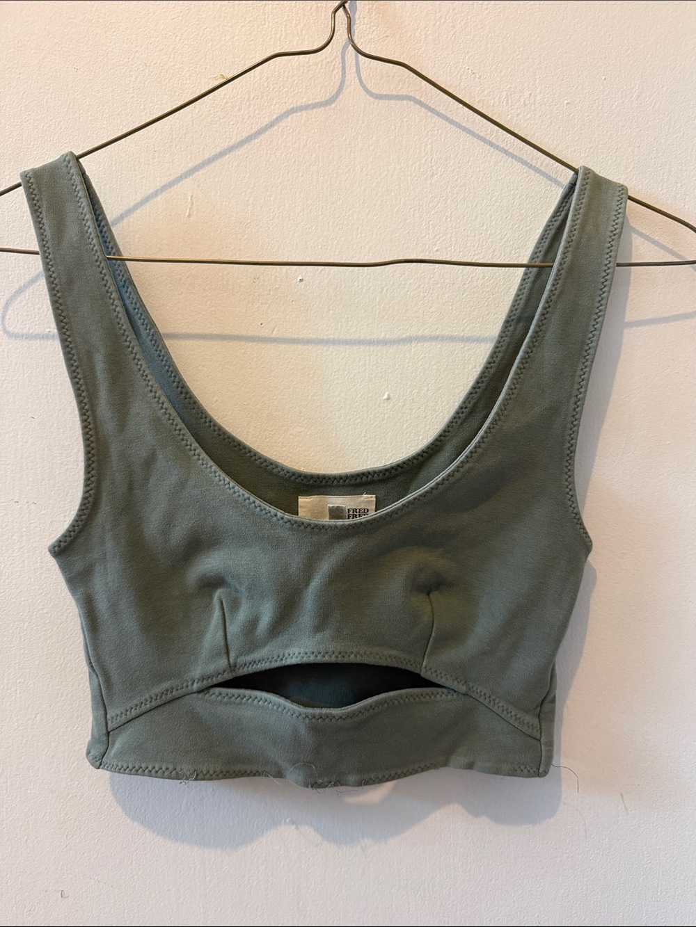 Aritzia Wilfred free Green Crop Tank Top
